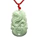 Dahlia Jadeite Grade A Jade Chinese Zodiac Amulet Adjustable Pendant Necklace