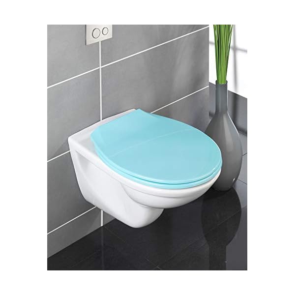 WENKO WC-Sitz Kos Blau mit absenkautomatik