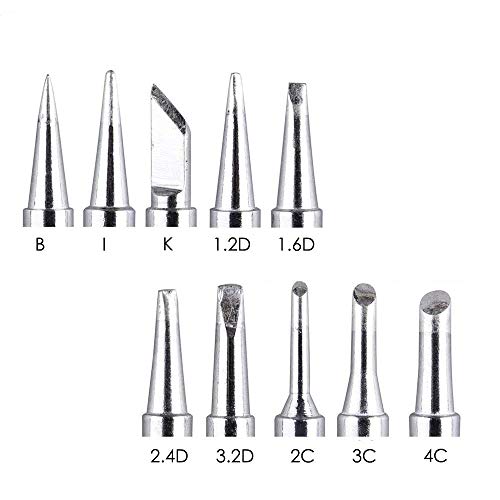 Soldering Iron Tips Kit 10 Pcs for Soldering Station Tool 900M 936 937 907