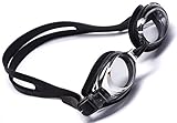 Aguaphile Prescription Swim Goggles Soft and Comfortable - Anti-Fog UV Protection - Best Prescription Swimming Goggle - Compare to Speedo or TYR - Adult, Men or Women - Premium Quality (Black, -2.50)
