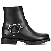 Frye Veronica Harness Short 6" Booties for Women - Leather Upper with Luxurious Leather Lining, Inside Zipper, Snap Harness, and Rubber Lug Outsole