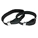 CTM® Satin Elastic Solid Color Adjustable Armband Sleeve Garter, Black