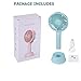 Mini Handheld Fan, Portable USB Fan with Dock, Dual Use Rechargeable Desktop Fan for Office, Outdoor, Camping, Beach etc, Personal Travel Accessories - (3 Speed, Blue)