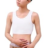 Les Lesbian Tomboy Short Vest Chest Binder Tops XL White