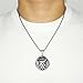 ELFASIO Men Pendant Necklace Stainless Steel Sigil of Lucifer Seal of Satan Baphomet Chain Jewelry 20 inch