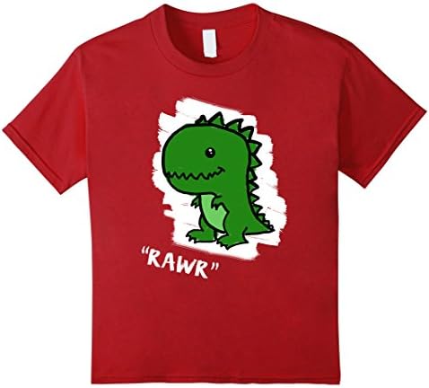 Kids Rawr Cute Dinosaur T-shirt Green 8 Cranberry