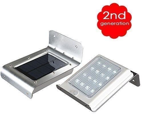 LED SopoTek 16 LEDs 2nd Generation Solar LED Light (1000mAh Battery), PIR Motion Sensor, 10ft Detection Range With Dusk to Dawn Dark Sensing Auto On/Off Function(Weatherproof, no batteries required)