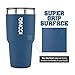 ICONIQ Stainless Steel Vacuum Insulated Tumbler | 30 Ounce | Includes 2 Spill Proof Lids and Set of 6 Reusable Silicone Straws (Blue)