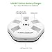 EBL 5 Slot 9V Li-ion Rechargeable Battery Charger for TENS Smoke Detector Multimeter Alarm System etc - USB Input Port