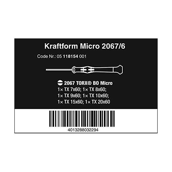 Wera Elektroniker TORXÂ® BO-Schraubendrehersatz 2067/6 + Rack, 6-teilig, 05118154001 – Bild 3