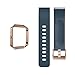 AIUNIT Compatible Fitbit Blaze Band Frame, Replacement for Fitbit Blaze Small Bands Accessories Wristband Sport Strap for Fitbit Blaze Smart Tracker Women Men(Slate Band & Gold Rose Frame)