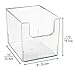 mDesign Plastic Open Front Food Storage Bin for Kitchen Cabinet, Pantry, Shelf, Fridge/Freezer - Organizer for Fruit, Potatoes, Onions, Drinks, Snacks, Pasta - 8