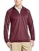 adidas Golf Men's 3-Stripes Piped 1/4 Zip Shirt, Amazon Red/Black, Large