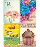 Secret Sister - KJV and NIV Scripture Greeting Cards - Boxed - All Occasion, 12 Cards Per Box