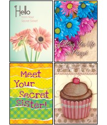 Secret Sister - KJV and NIV Scripture Greeting Cards - Boxed - All Occasion, 12 Cards Per Box