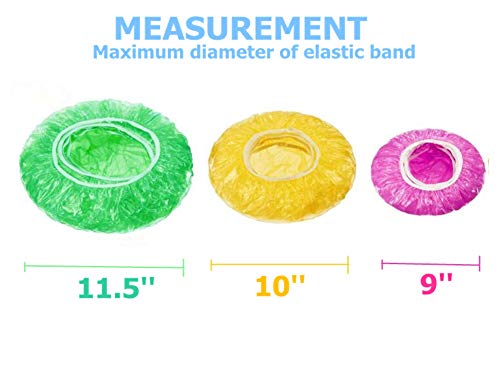 100 Pieces Elastic Food Containers Covers Durable Plates Bowl Plate Covers Versatile Plastic Saran Wrap - Thumbnail 2
