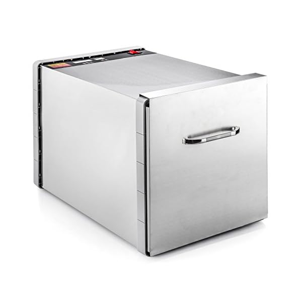 STX-International-STX-DEH-600W-SST-CB-Stainless-Steel-Dehydra-10-Tray-Food-and-Jerky-Dehydrator-with-40-Hour-Timer-PLUS-a-FREE-All-New-Dehydrating-Made-Easy-Cookbook-on-CD-with-over-270-Recipes