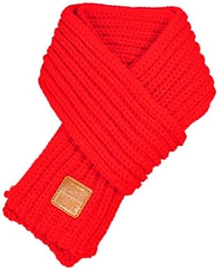 Baby Boys Girls Knitted Scarf , Cityofli Lovely Autumn Winter Solid Warm Kids Scarves (One size, Red)