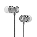Headphones,UiiSii US80 In Ear Metal Earphones with Microphone Noise Cancelling Earbuds for Iphone Android Smartphone, Laptop ,Tablet, MP3 (Silver)