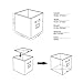 StorageWorks Storage Cube Box, Fabric Storage Bin By, Green, Medium, 6-Pack, 10.6x10.6x11.0 inches