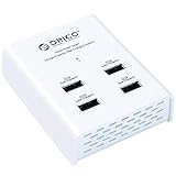 ORICO 48W 4 Port USB Smart Charging Station for iPhone, iPad, Samsung Galaxy, Nexus, HTC, Motorola, LG and More - White