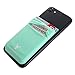 Phone Wallet Stick on, RFID Blocking Phone Card Holder for Back of Phone Stick On Sticky Adhesive Attachment iPhone Wallet & iPhone Credit Card Holder (RFID Mint)