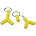 4pcs Headphone Splitter, Jmkcoz Headset Splitter Multi Earphone Splitter Connector Adapter 3.5mm Audio Music Share Adapter Keyring