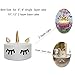 Unicorn Birthday Cake Topper Soft Ceramics Themed Party Decoration for Baby Shower, Wedding and Birthday Party
