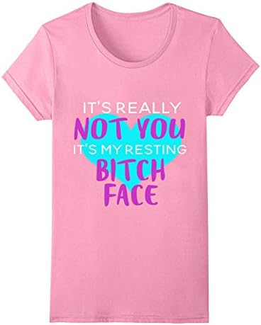 ZLJUN Men's Cotton T-Shirt It's Really Not You It's My Resting Bitch Face