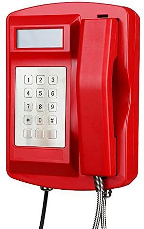 KNTECH KNSP-18LCD Dustproof Voip Telephone with Keypad for Heavy-duty Industrial Coal Mine (Red)