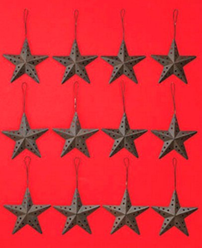 Set Of 12 Rustic Barn Stars Ornaments Buy Online In Oman