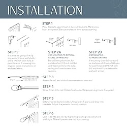 Elrene Home Fashions Serena Single Curtain Rod for