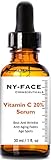 NY FACE's Best Vitamin C Serum -works wonders to repair the effects of sun damage, lighten sun and age spots, smooth and brighten- Vitamin E+Hyaluronic Acid-Natural Jojoba Oil & Arginine