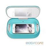 Easycare New Version Portable Multiuse UV Sterilizer Multifunctional Cell Phone Sterilizer Smartphone Sanitizer Cell Phone Aroma SPA House for Phone, Watch and Jewelry (Blue)