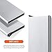 Lungogo RFID Credit Card Holder Minimalist Slim Wallet Front Pocket Card Organizer Automatic Pop Up Design Aluminum Metal Holds 5 Cards (Silver)