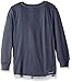 adidas Little Boys' Performance Logo Long Sleeve Tee Shirt, Mercury Grey, 7X