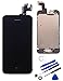 Screen Rejuvenator Only for iPhone 5S Black LCD Screen and Touch Digitizer Full Assembly Replacement, Pre-Installed with Front Camera, Ear Speaker, Home Button. Repair Tools Included
