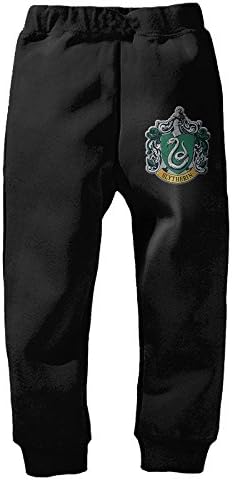 DMEIZI Harry Potter Slytherin Logo Performance Sweatpants For Kids Black