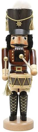 Christian Ulbricht Natural Wood Finish Green Drummer Nutcracker