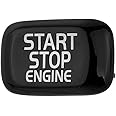 Car Engine Start Button Replace Cover Stop Switch Key Decor for Volvo V40 V60 S60 XC60 S80 V50 V70(Black)
