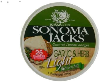 Sonoma Jacks Cheese Wedges Garlic & Herb Light 4oz