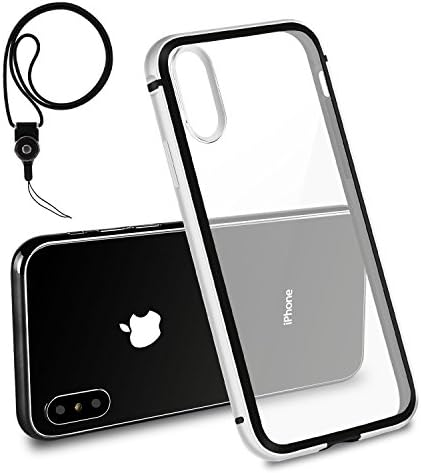 iPhone X Case Choncyn Clear Hard Back Panel Pc +Aluminum+ TPU Hybrid Shockproof Bumper Case Shock Absorbing + Scratch Resistant Frame Cover Case for iPhone X (silver)