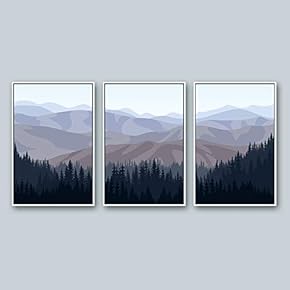 Framed for Living Room Bedroom Scenery Theme for x3 Panels
