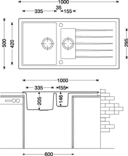Granitsple-in-versch-Farben-Sple-Granit-Einbausple-Kchensple-inkl-Drehexcenter-Ab-und-berlaufgarnitur-reversibel-ab-60-er-Unterschrank-Restebecken-mit-Siebkorbventil