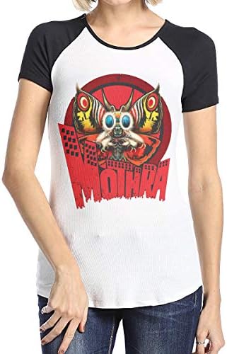 VIKIY Moth-ra City Logo Women's Short Sleeved Baseball T-Shirts