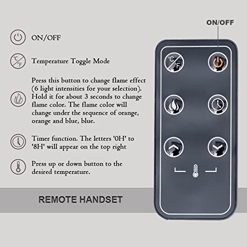 BizHomart 60 Electric Fireplace, Recessed & Wall Mounted Electrical