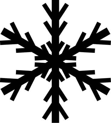 Amazon Co Jp カッティングステッカー 雪の結晶 3 黒 S ホーム キッチン