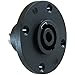 GLS Audio Speaker Jack Twist Lock 4 Pole Round - Compatible with Neutrik Speakon NL4MP, NL4MPR, NL4FC, NL4FX, NLT4X, NL4 Series, NL2FC, NL2, Speak-On - 4 Pack