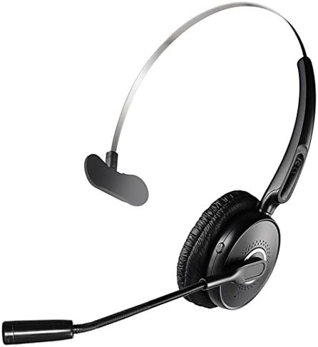 Bluetooth Headset V4.2 - Noise Canceling Wireless Bluetooth Headset for Truck Driver - Hands Free Wireless Over Head Earpiece with Noise Reduction Mic for Office/ Driving (20 Hours Talk Time)