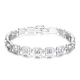 Mother's Day Gift Jing Chow Women Crystal Tennis Bracelet Perfect Jewelry Gift for Mom, 7.5